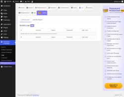 Page screenshot: Password Protected &rarr; Logs