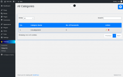 Page screenshot: PWDMS &rarr; Categories