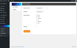 Page screenshot: PWDMS &rarr; Import/Export