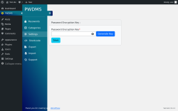 Page screenshot: Password Manager System &lsaquo; Test site &mdash; WordPress