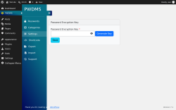 Page screenshot: Password Manager System &lsaquo; Test site &mdash; WordPress
