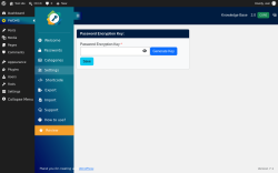 Page screenshot: Password Manager System &lsaquo; Test site &mdash; WordPress
