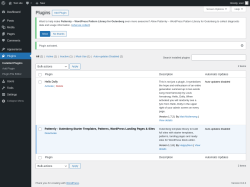 Page screenshot: Plugins ‹ Test site — WordPress