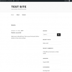 Page screenshot: Test site &ndash; Just another WordPress site