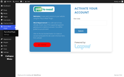 Page screenshot: Pay to Read Plugin