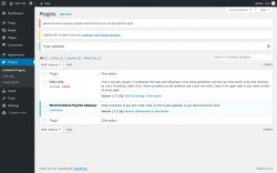 Page screenshot: Plugins &lsaquo; Test site &mdash; WordPress
