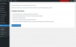 Page screenshot: Payment Page &rarr; Affiliation