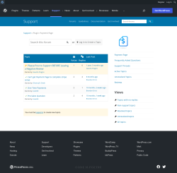 Page screenshot: Payment Page &rarr; Support Forum
