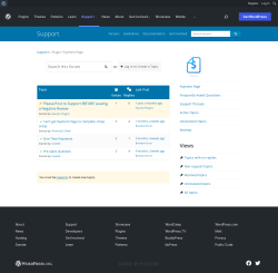 Page screenshot: Payment Page &rarr; Support Forum