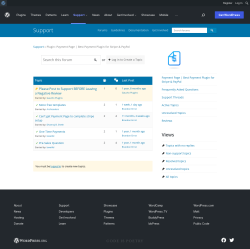 Page screenshot: Payment Page &rarr; Support Forum