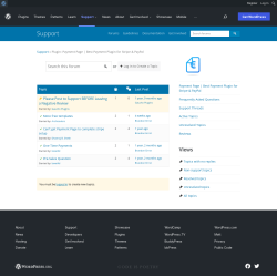 Page screenshot: Payment Page &rarr; Support Forum
