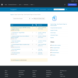 Page screenshot: Payment Page &rarr; Support Forum
