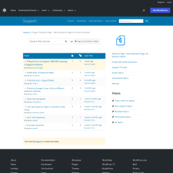 Page screenshot: Payment Page &rarr; Support Forum
