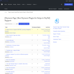 Page screenshot: Payment Page &rarr; Support Forum