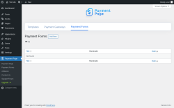 Page screenshot: Payment Page &rarr; Payment Forms