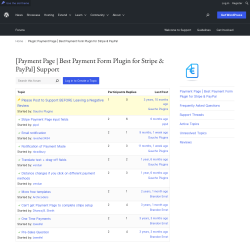 Page screenshot: Payment Page &rarr; Support Forum