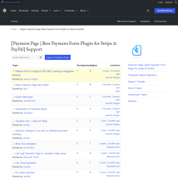 Page screenshot: Payment Page &rarr; Support Forum