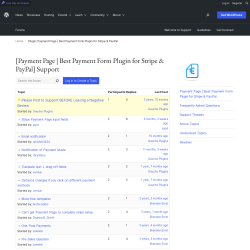 Page screenshot: Payment Page &rarr; Support Forum