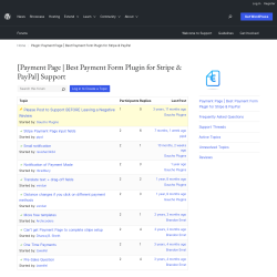 Page screenshot: Payment Page &rarr; Support Forum