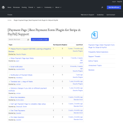 Page screenshot: Payment Page &rarr; Support Forum
