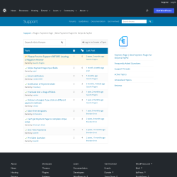 Page screenshot: Payment Page &rarr; Support Forum