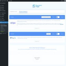 Page screenshot: Payment Page &rarr; Payment Gateways