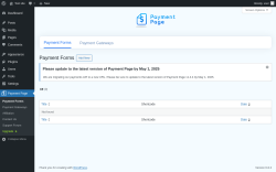 Page screenshot: Payment Page