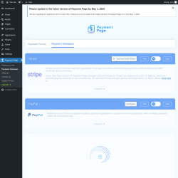 Page screenshot: Payment Page &rarr; Payment Gateways