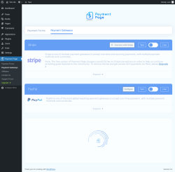 Page screenshot: Payment Page &rarr; Payment Gateways