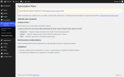 Page screenshot: Payments Square Connect &rarr; Subscription Plans