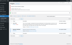 Page screenshot: Plugins ‹ Test site — WordPress