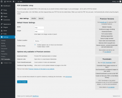 Page screenshot: Settings &rarr; PDF Embedder