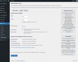 Page screenshot: Settings &rarr; PDF Embedder