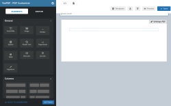 Page screenshot: PDF Templates → Add Post
