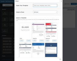 Page screenshot: PDF Templates → Add Post