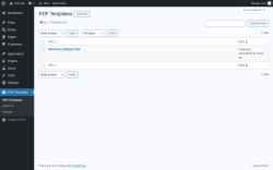 Page screenshot: PDF Templates