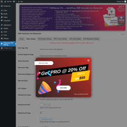 Page screenshot: Elementor PDF Setting