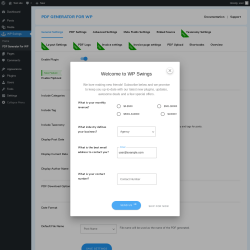 Page screenshot: WP Swings → PDF Generator For WP