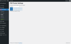 Page screenshot: PDF Poster → Settings