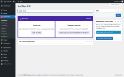 Page screenshot: PDF Poster →  ↳ Add New
