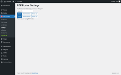 Page screenshot: PDF Poster → Settings