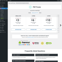 Page screenshot: PDF Poster → Upgrade  ➤