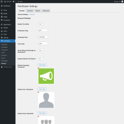 Page screenshot: PeerRaiser → Settings
