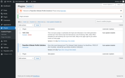 Page screenshot: Plugins &lsaquo; Test site &mdash; WordPress