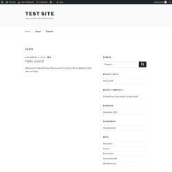 Page screenshot: Test site &ndash; Just another WordPress site