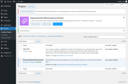 Page screenshot: Plugins &lsaquo; Test site &mdash; WordPress