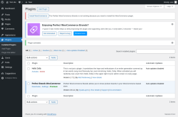 Page screenshot: Plugins &lsaquo; Test site &mdash; WordPress