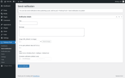 Page screenshot: Perfecty Push → Send notification