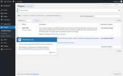 Page screenshot: Plugins ‹ Test site — WordPress