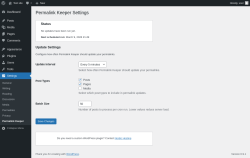 Page screenshot: Settings &rarr; Permalink Keeper